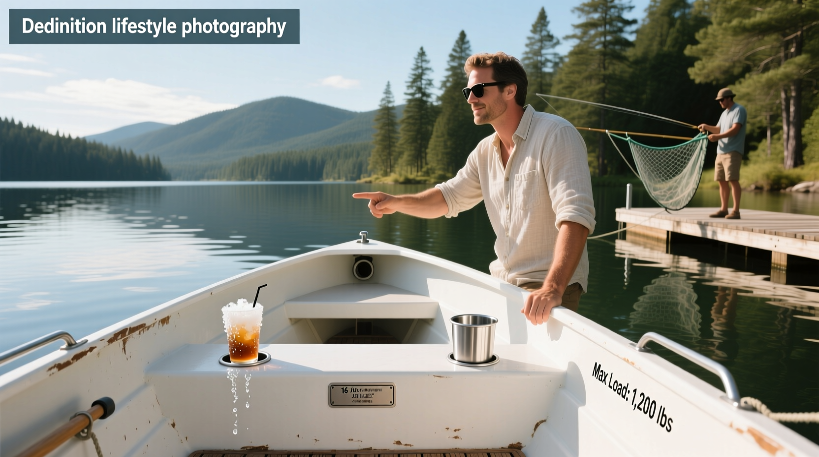 14ft jon boat with clamp-on cup holders installed on gunwale