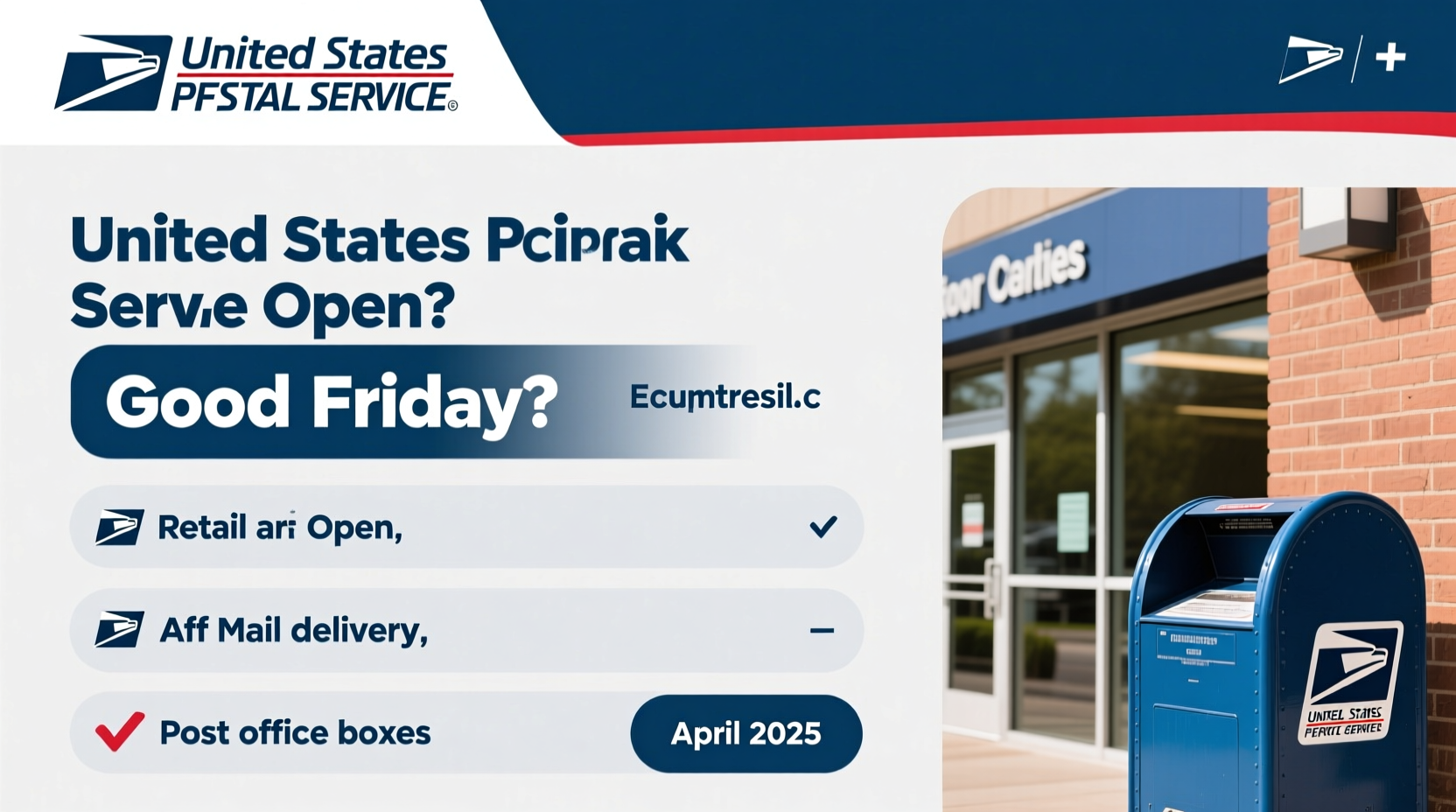 is us postal service open on good friday