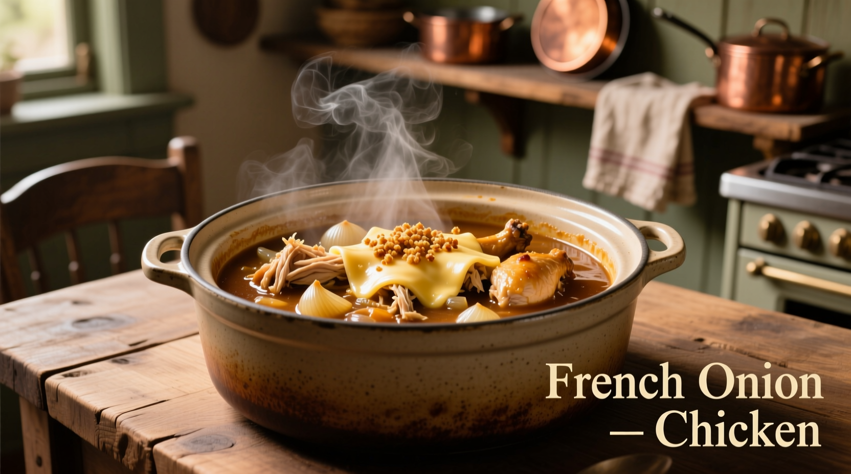 Perfect Crock Pot French Onion Chicken Recipe