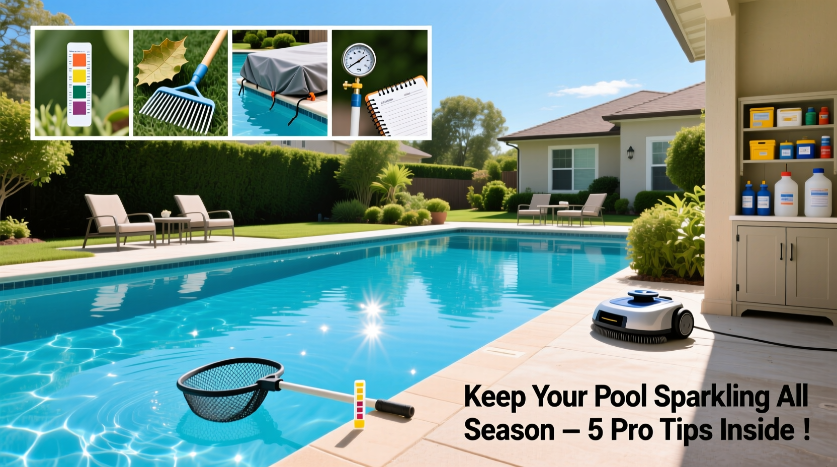 effective tips and tricks on how to keep a pool clean and sparkling all season