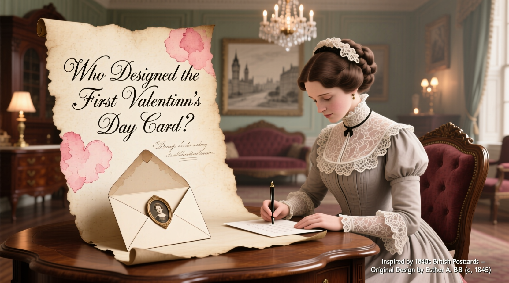who designed the first valentines day card