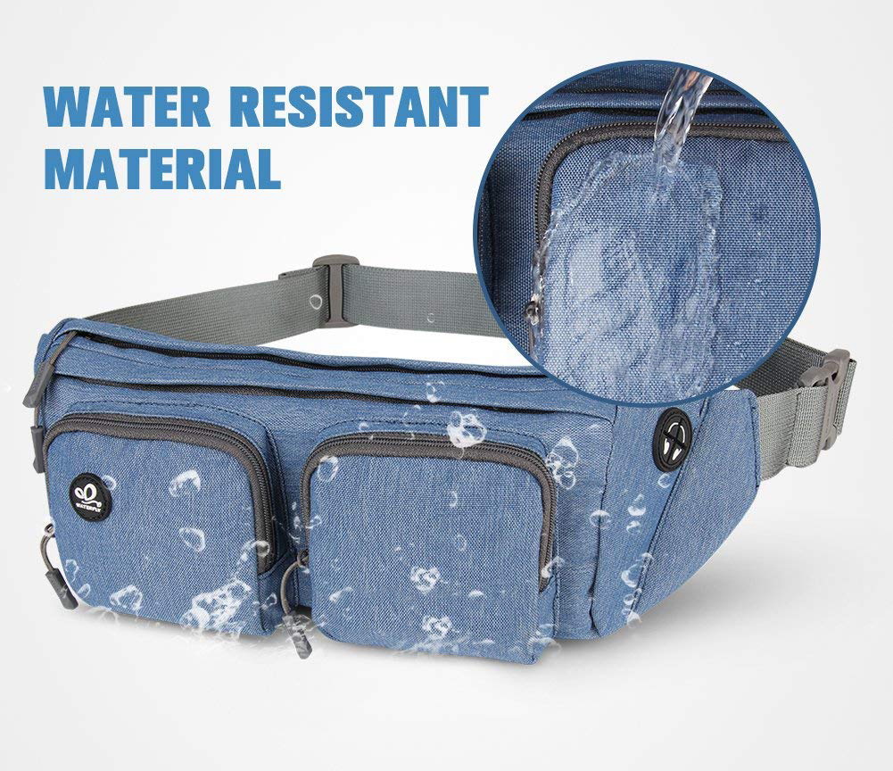 Marsupio in vita in denim personalizzato per la corsa, l'escursionismo, gli sport all'aria aperta