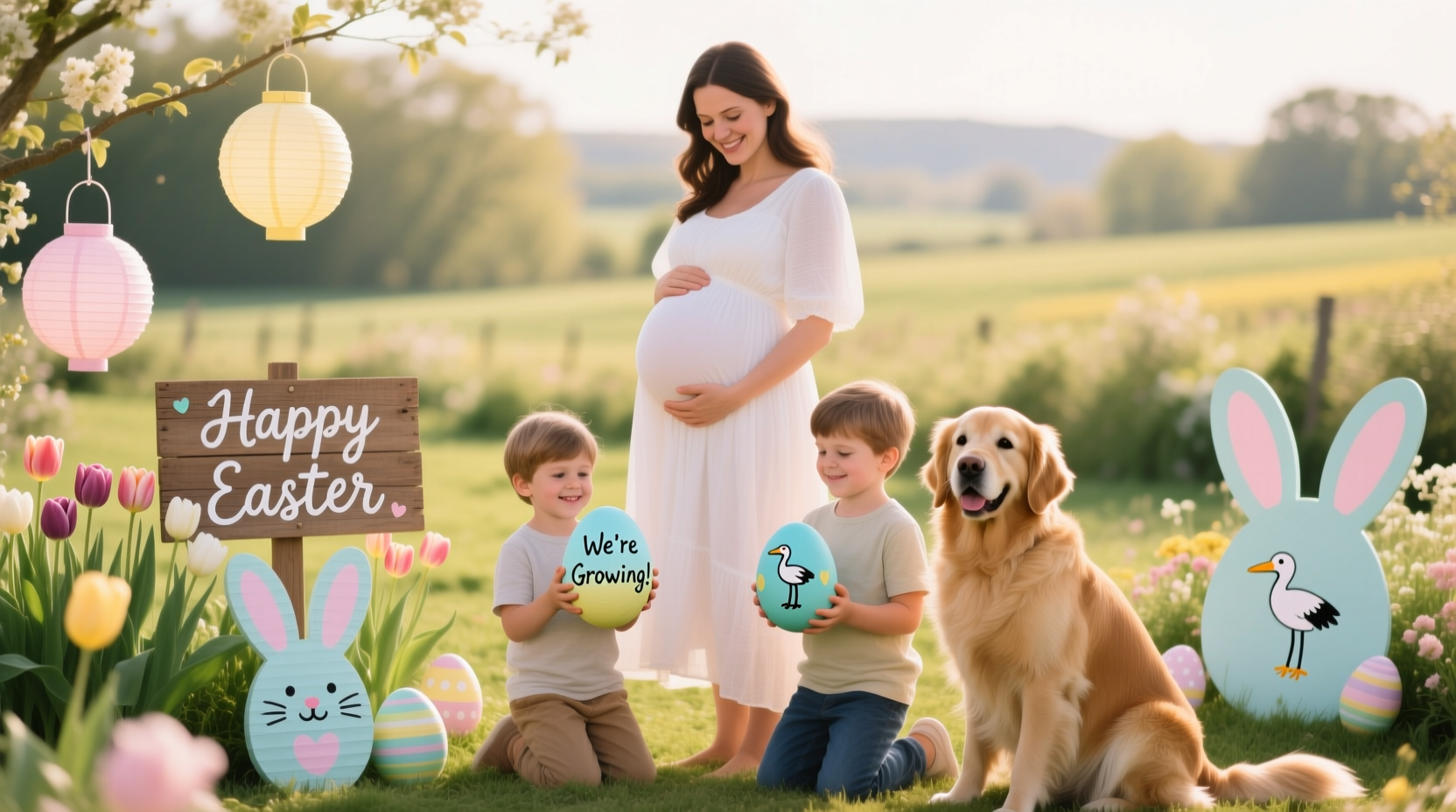 how to announce pregnancy to family on easter