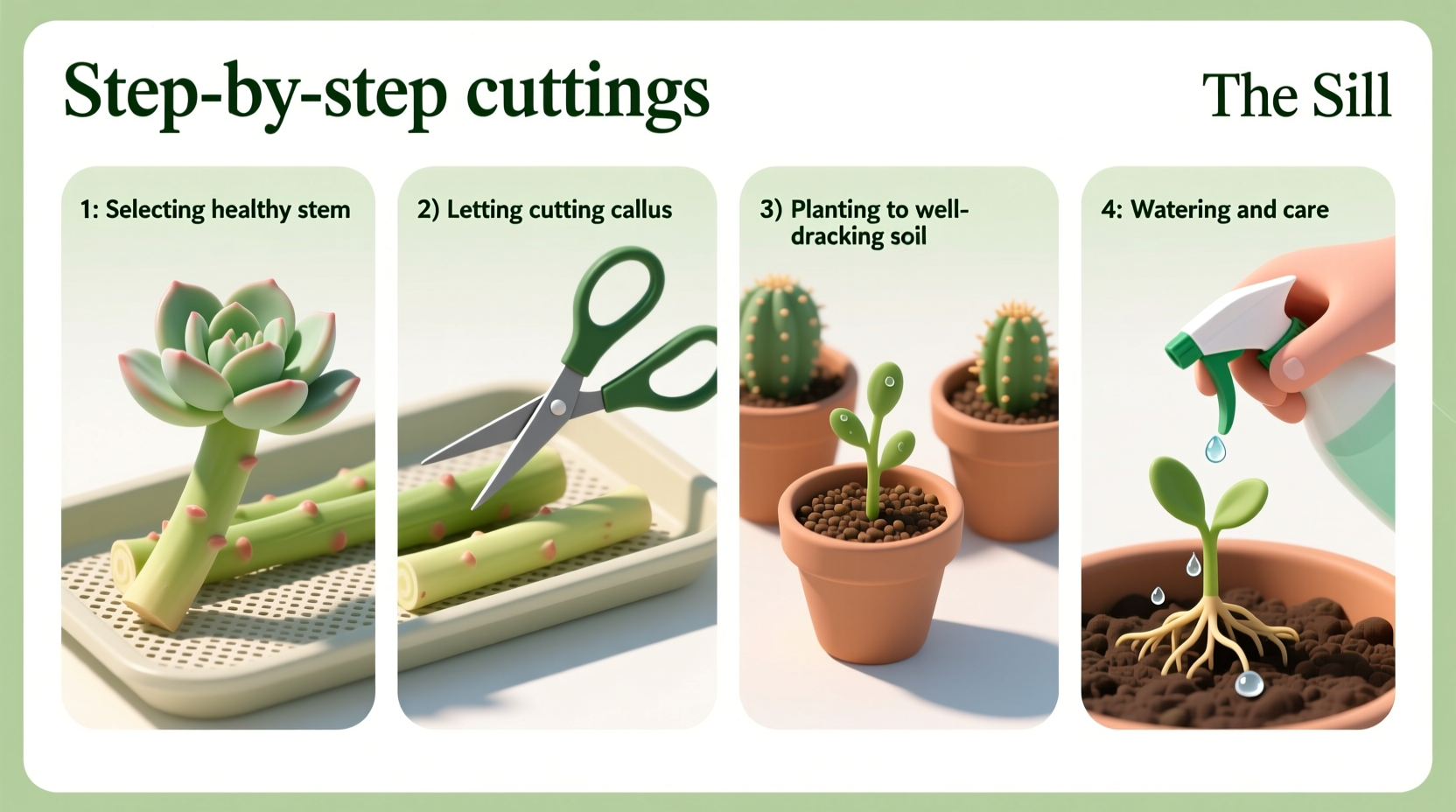 how to grow cuttings from succulents