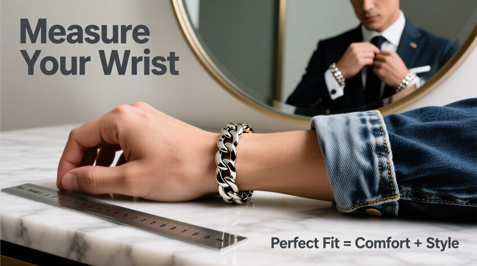 how to measure and choose the perfect cuban link bracelet size for your style and comfort