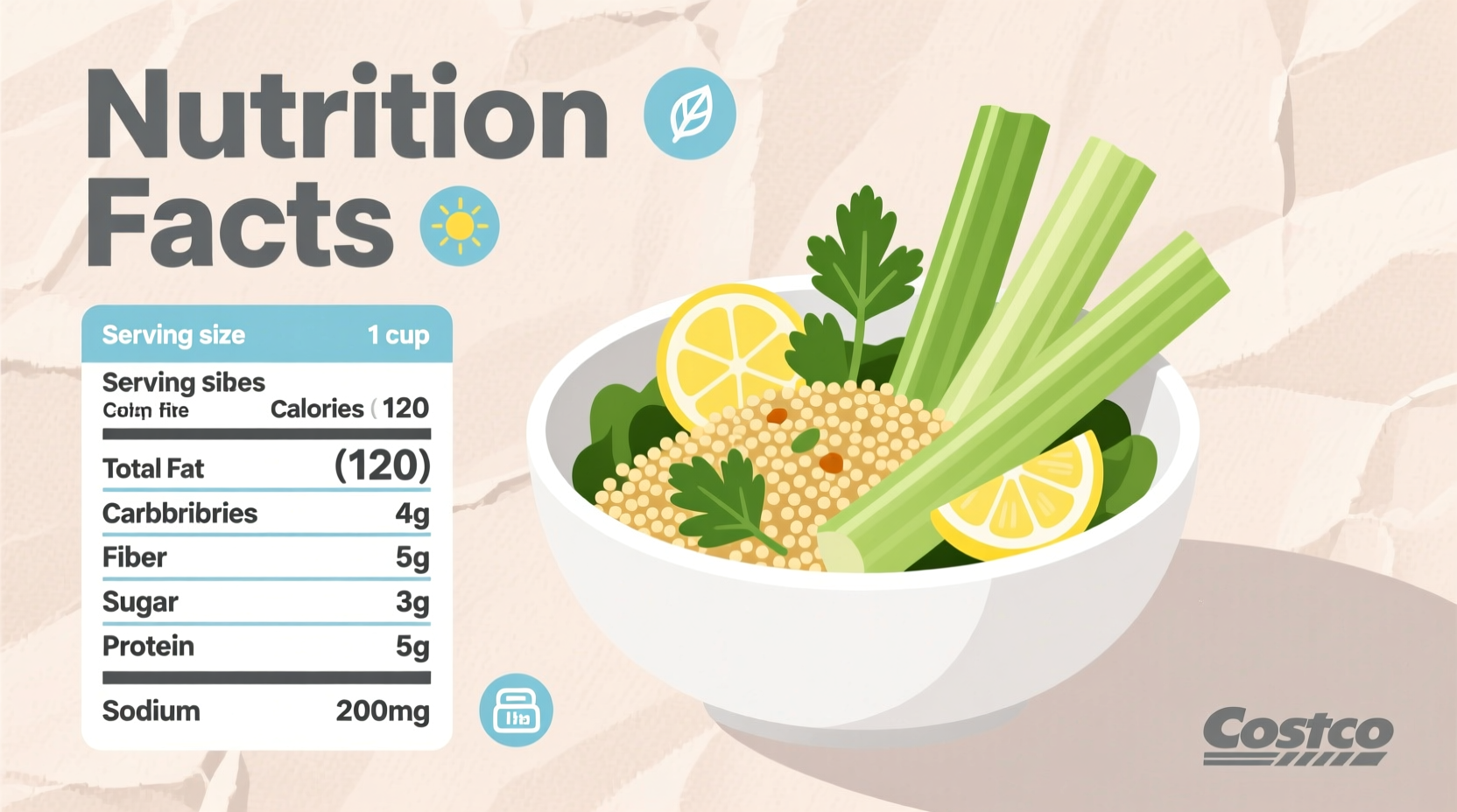 costco grain and celery salad nutrition