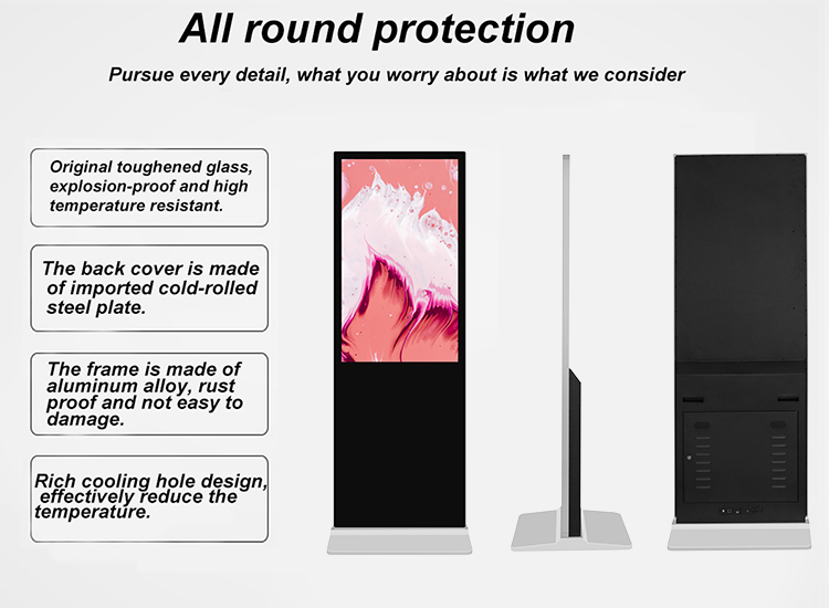 Lcd Interactive 49 55 Inch Android Indoor Totem Floor Stand Kiosk Touch Screen