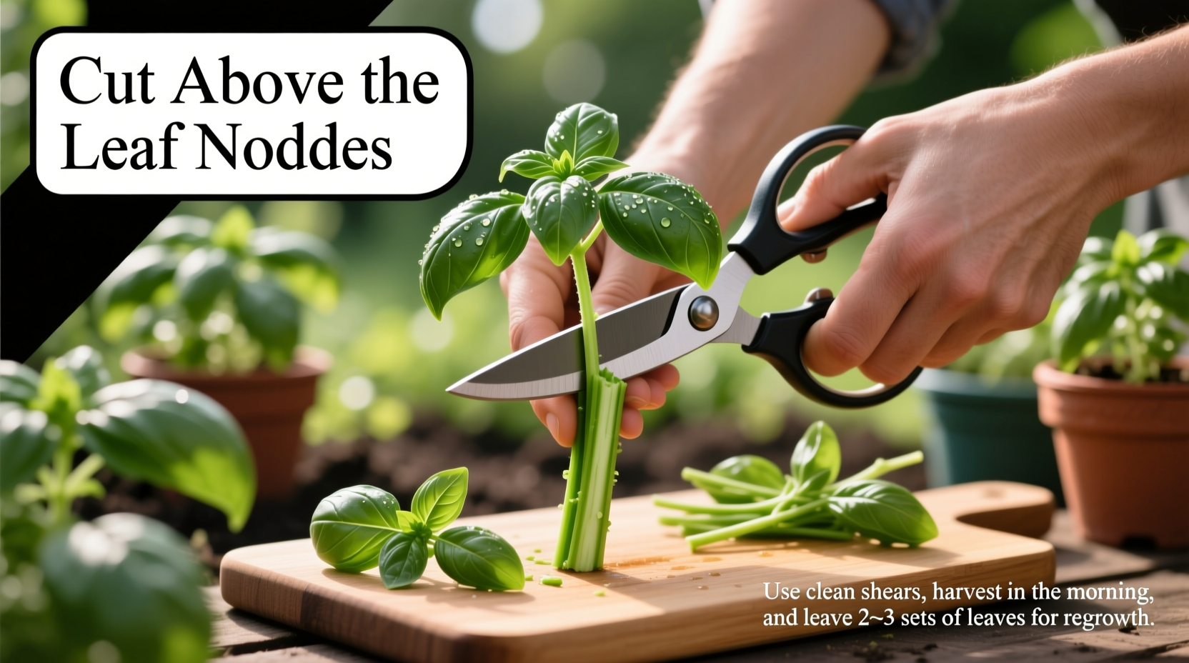 how to cut fresh basil from plant