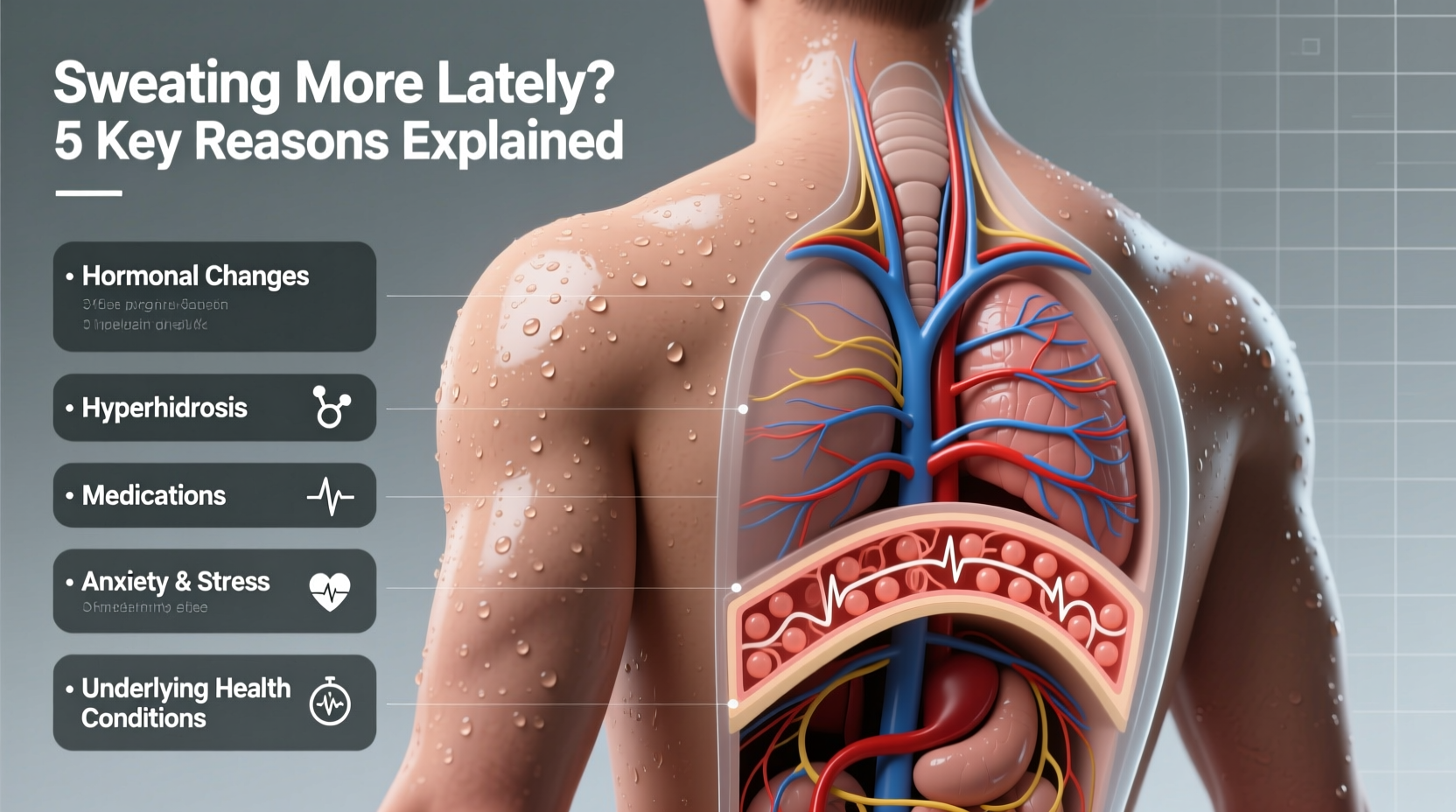 sweating more lately reasons for excessive sweating explained