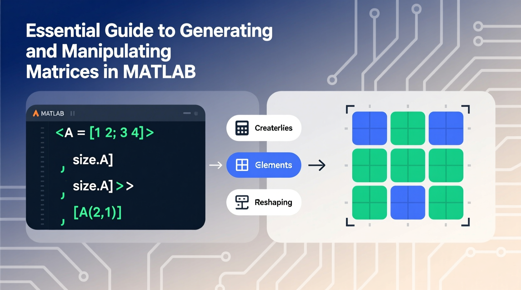 essential guide to generating and manipulating matrices in matlab for beginners