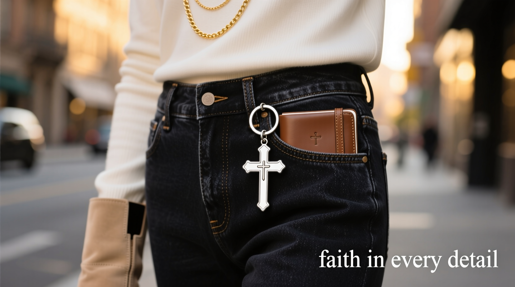 stylish tips for wearing and accessorizing a religious cross keychain everyday