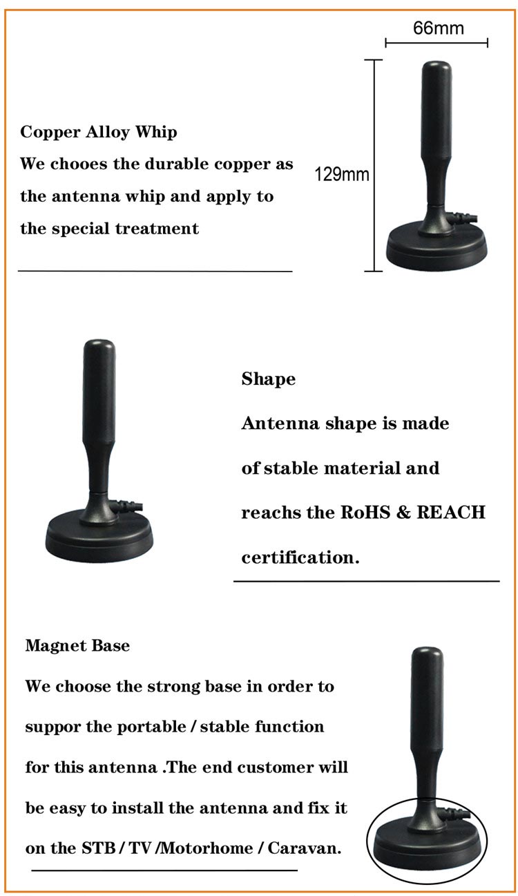 120 do impulsionador poderoso de Singal do amplificador de antena da tevê milhas de cabo coaxial superior HDTV da antena de Digitas da longa distância, apoio 4K 1080