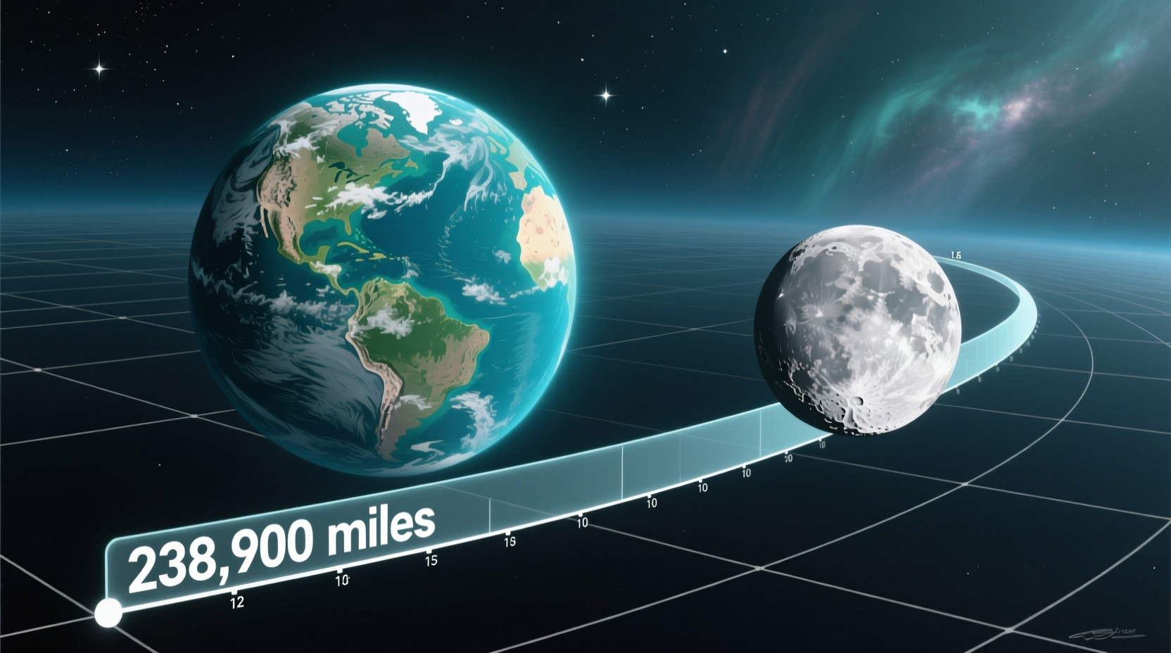 understanding the distance to the moon how many miles separate earth and its satellite