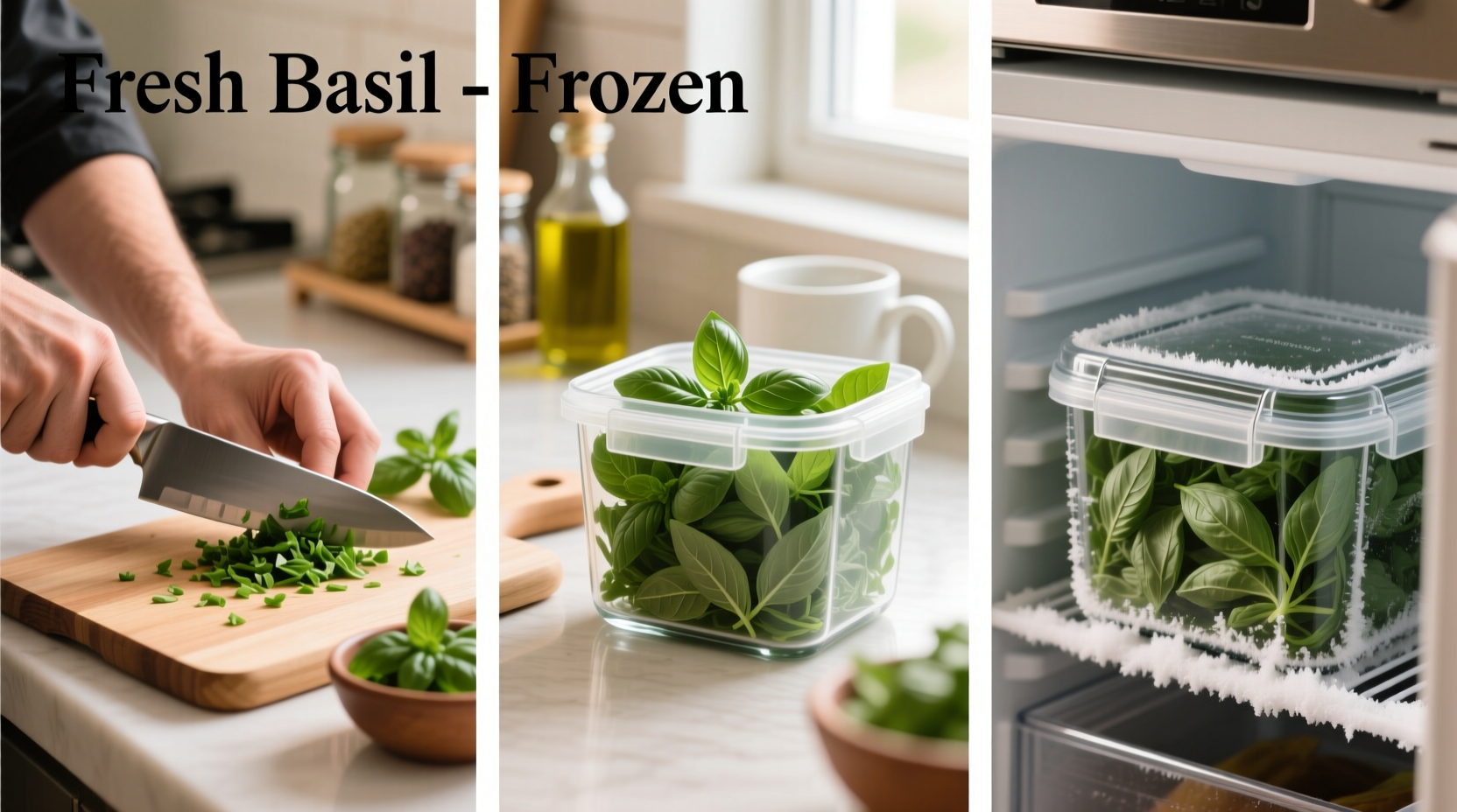 how do you freeze fresh basil
