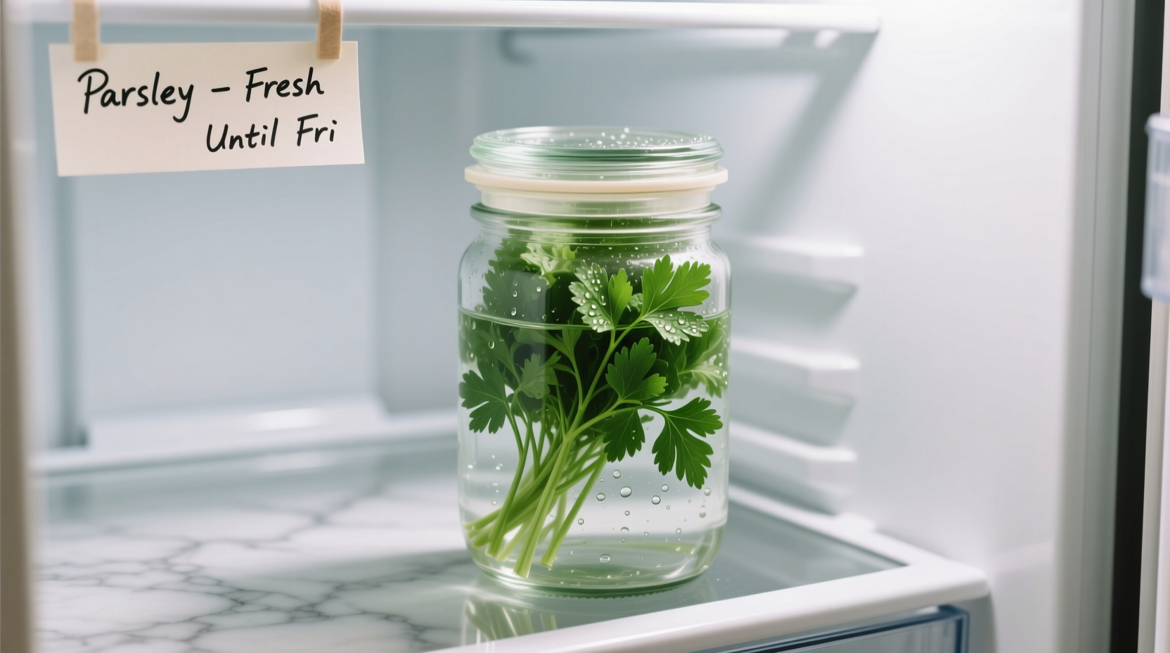 how to store parsley in the fridge