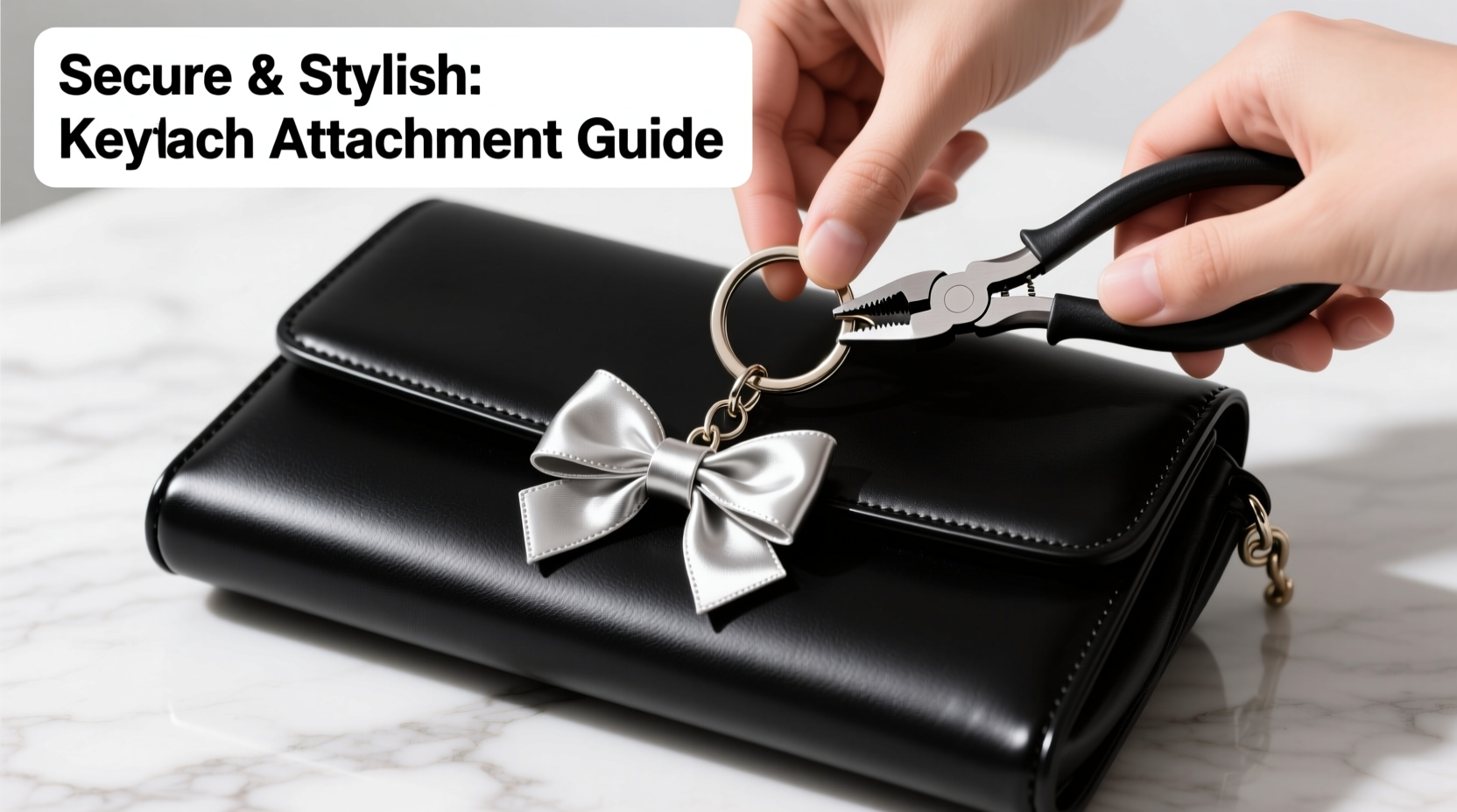 step by step guide to securely attaching a bowknot keychain to your purse for style and convenience