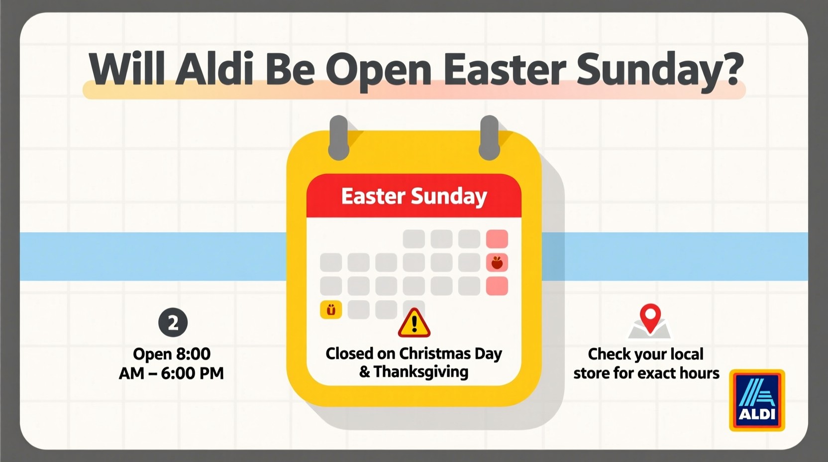 will aldi be open easter sunday