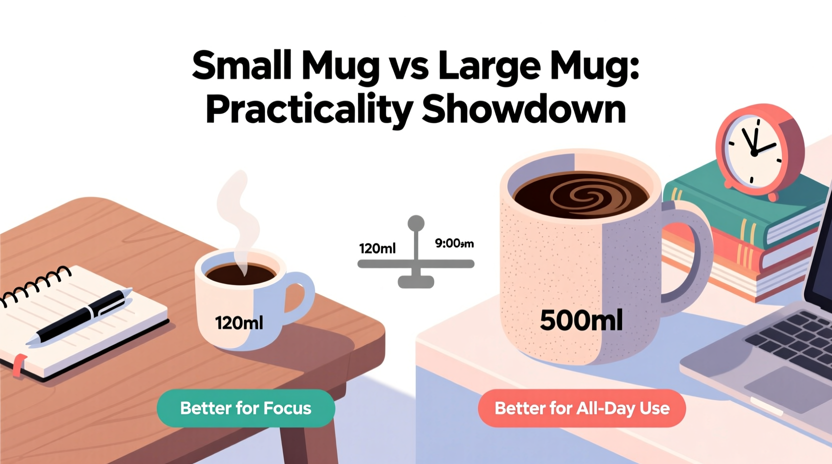 is a small coffee mug really better or is a large mug more practical