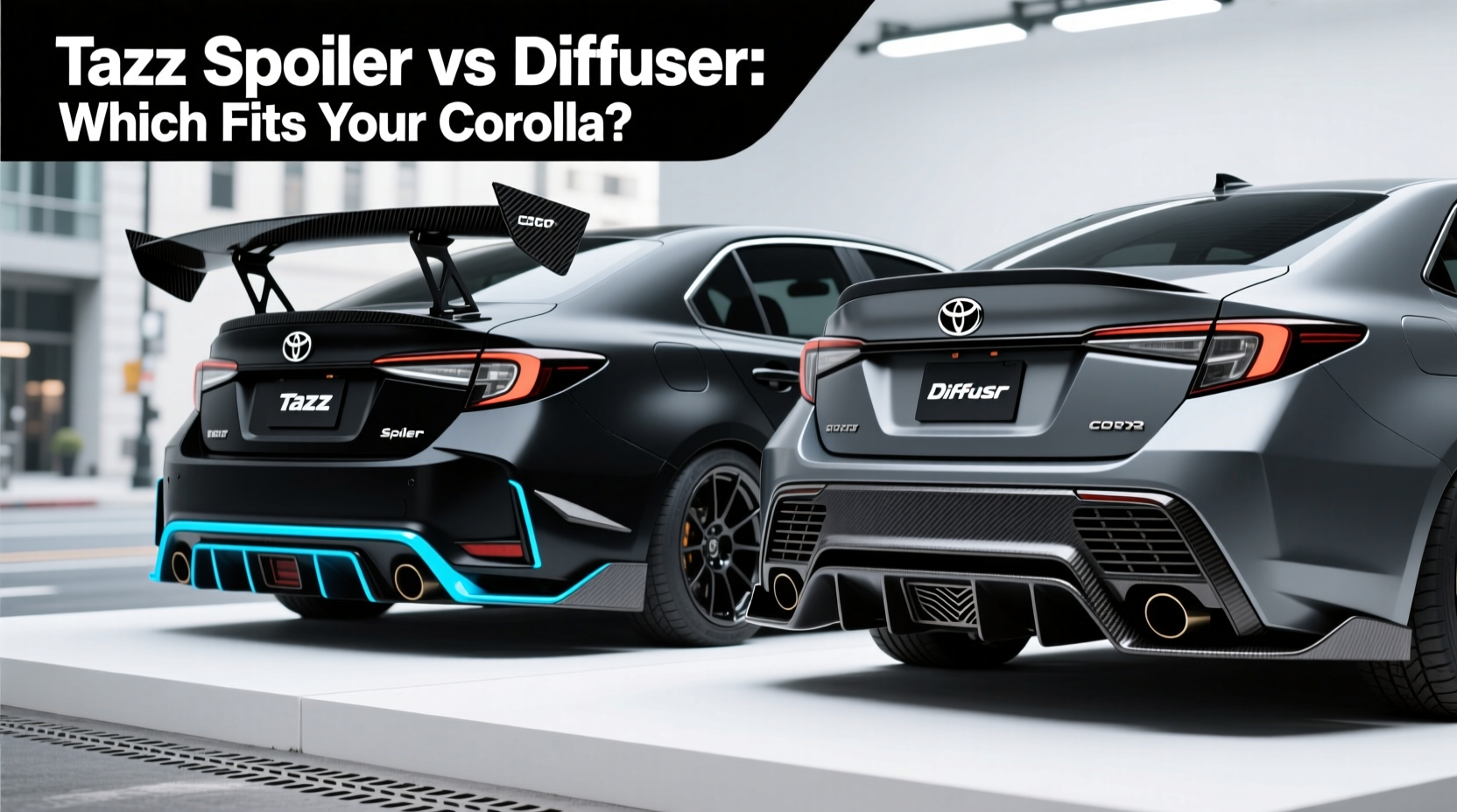 Tazz Rear Hup Tazz Spoiler vs Diffuser: Which Fits Your Corolla?