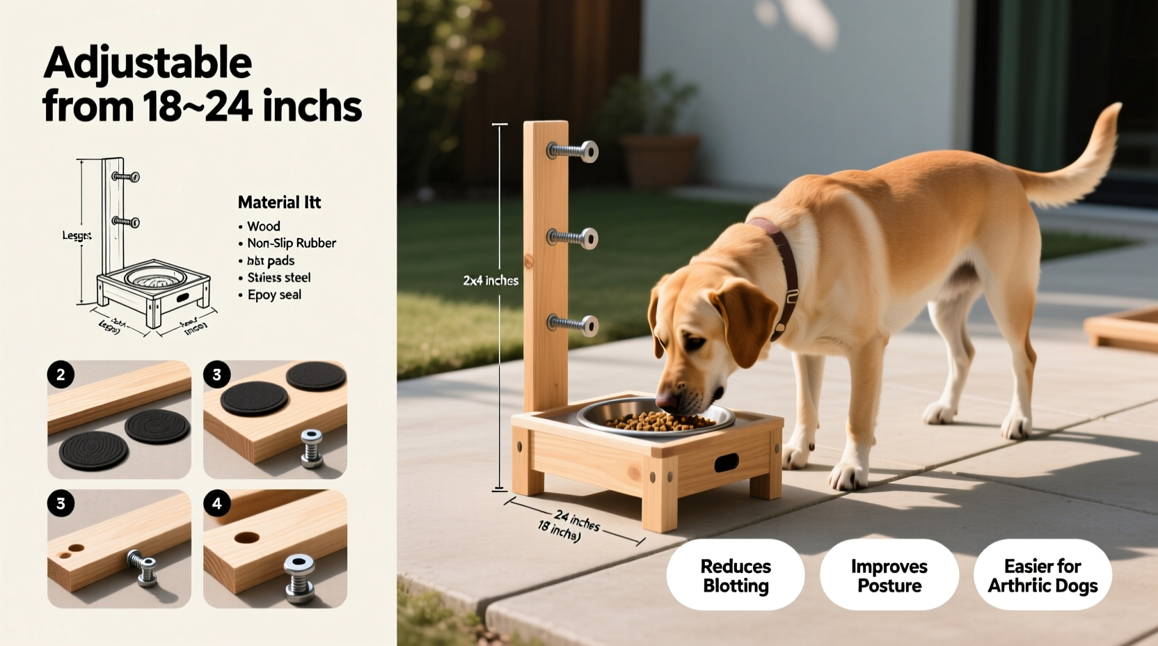 creative and practical guide how to build a custom elevated dog feeder for your pets comfort