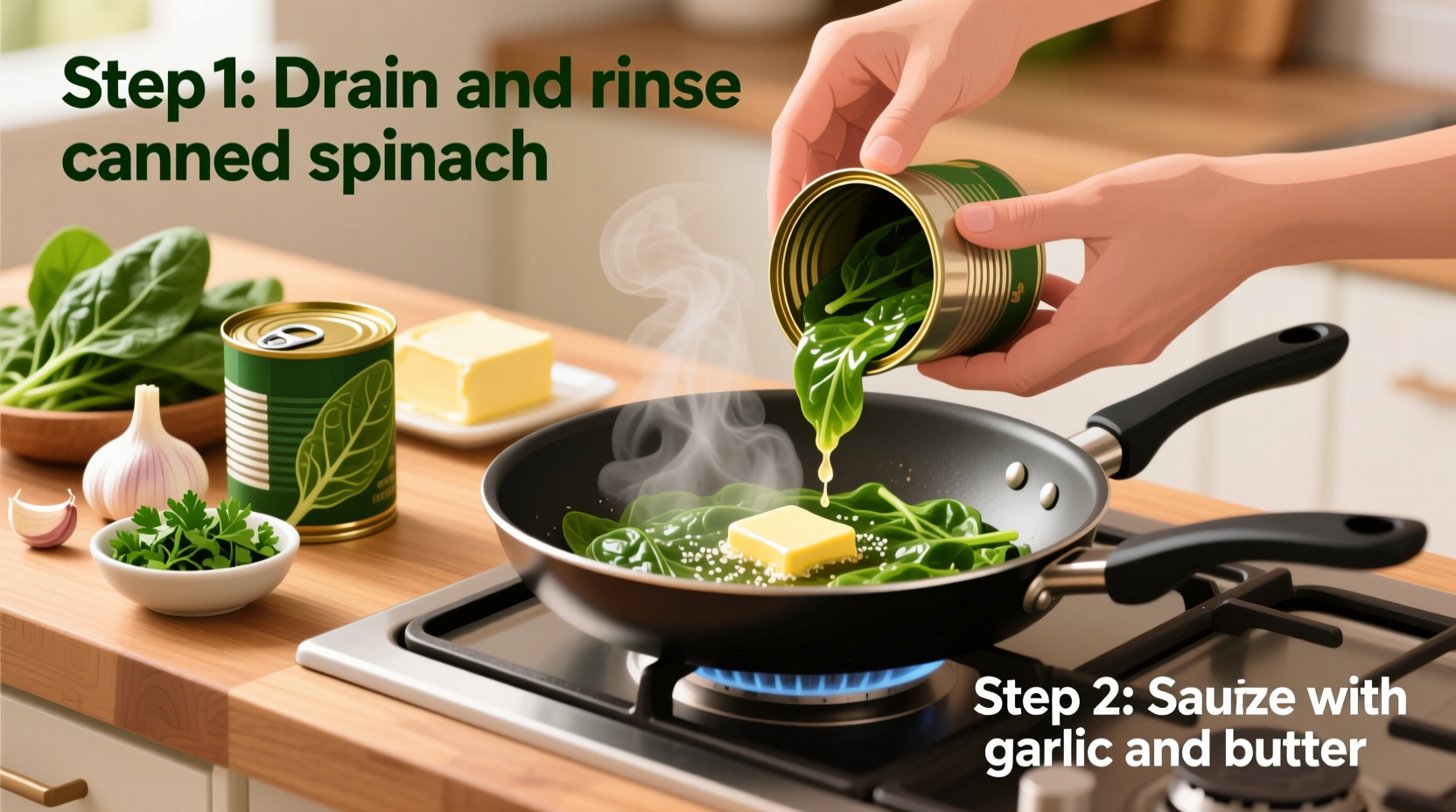 How to Cook Canned Spinach: 3 Flavorful Methods