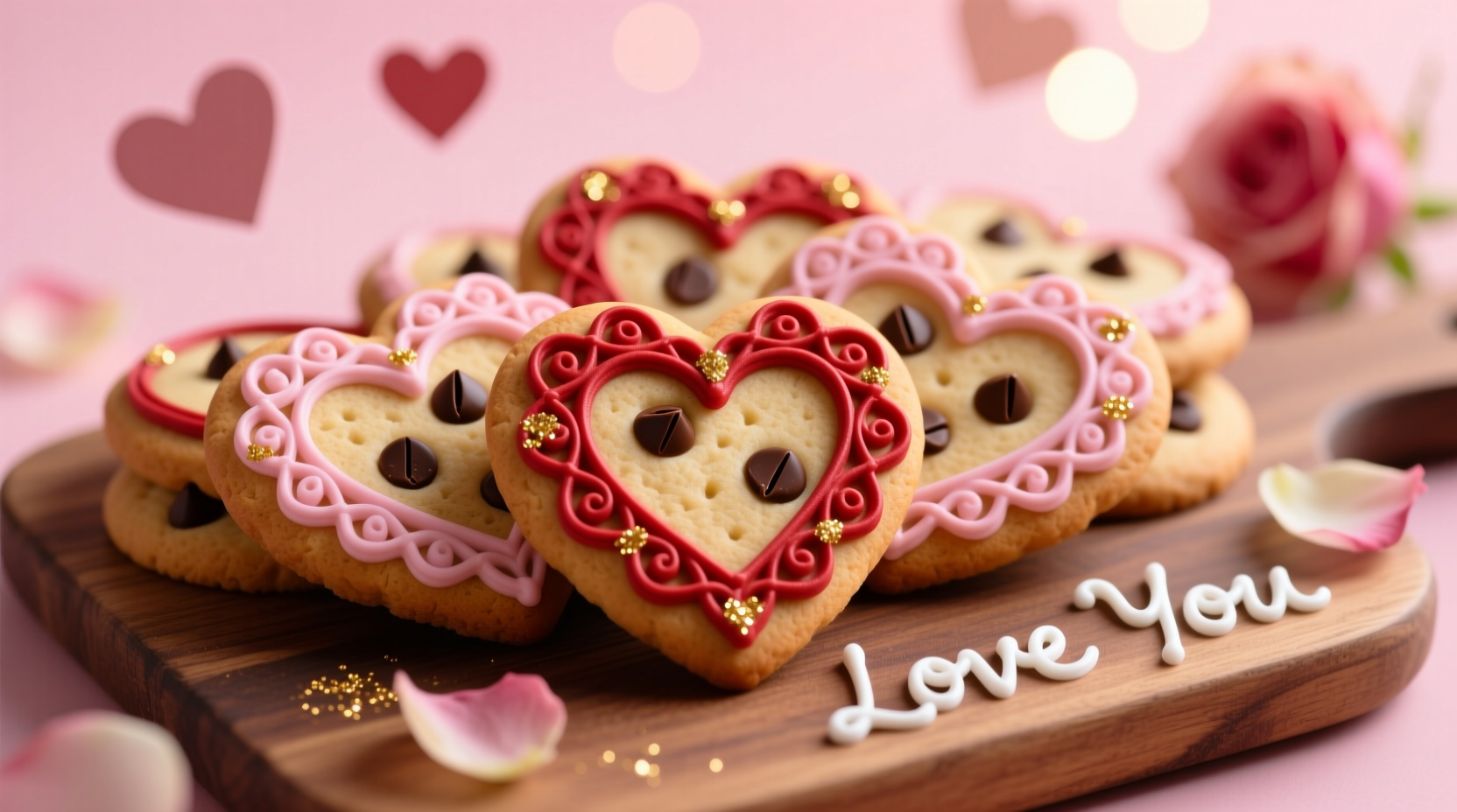 how to decorate chocolate chip cookies for valentines day