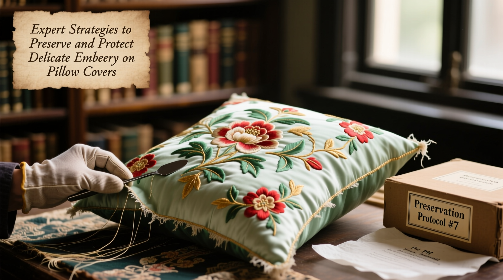 expert strategies to preserve and protect delicate embroidery on pillow covers