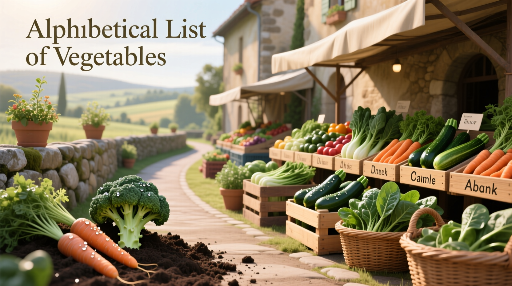 alphabetical list of vegetables guide