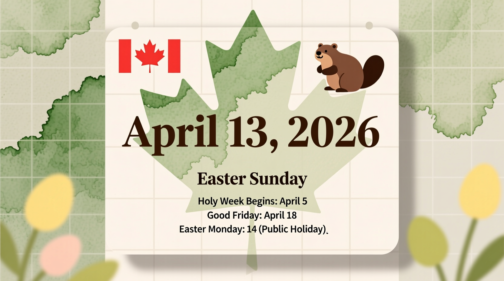 when is easter canada