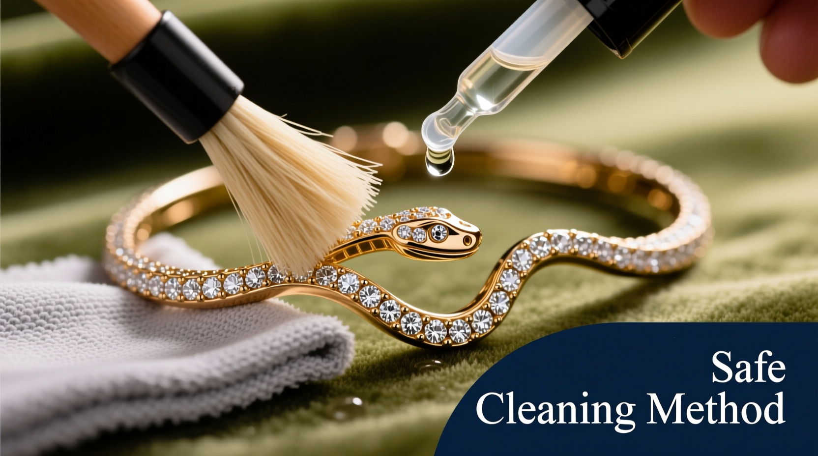 safe and effective methods to clean your snake bracelet without harm to diamonds
