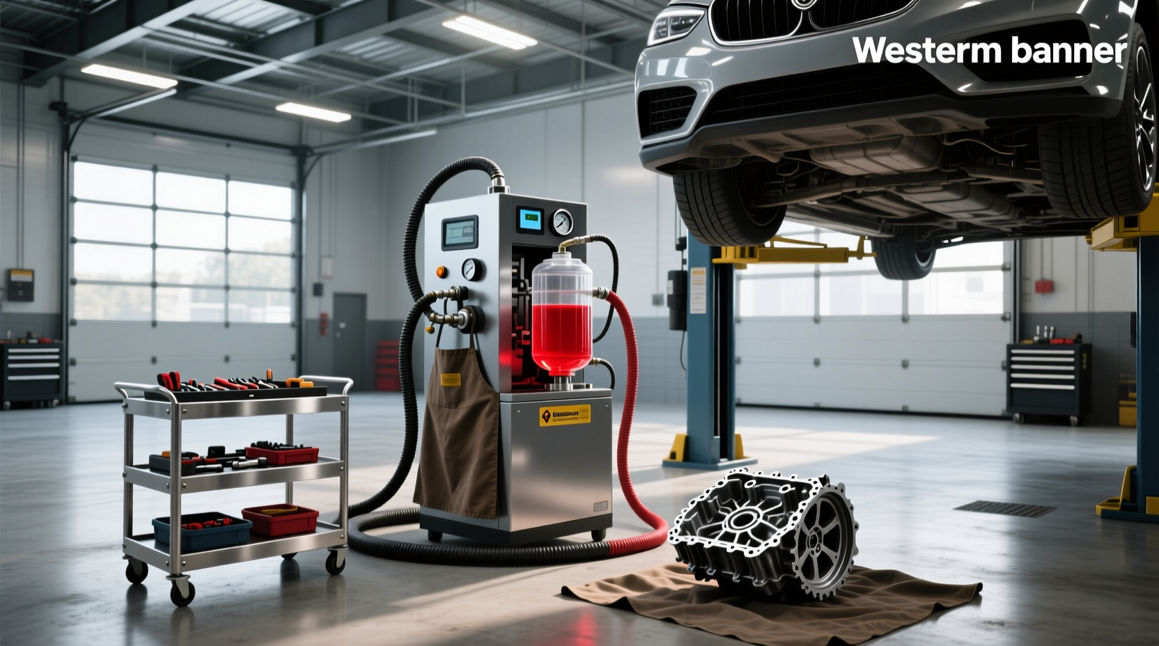 Troca de óleo de câmbio automático com máquina na Jhon Car