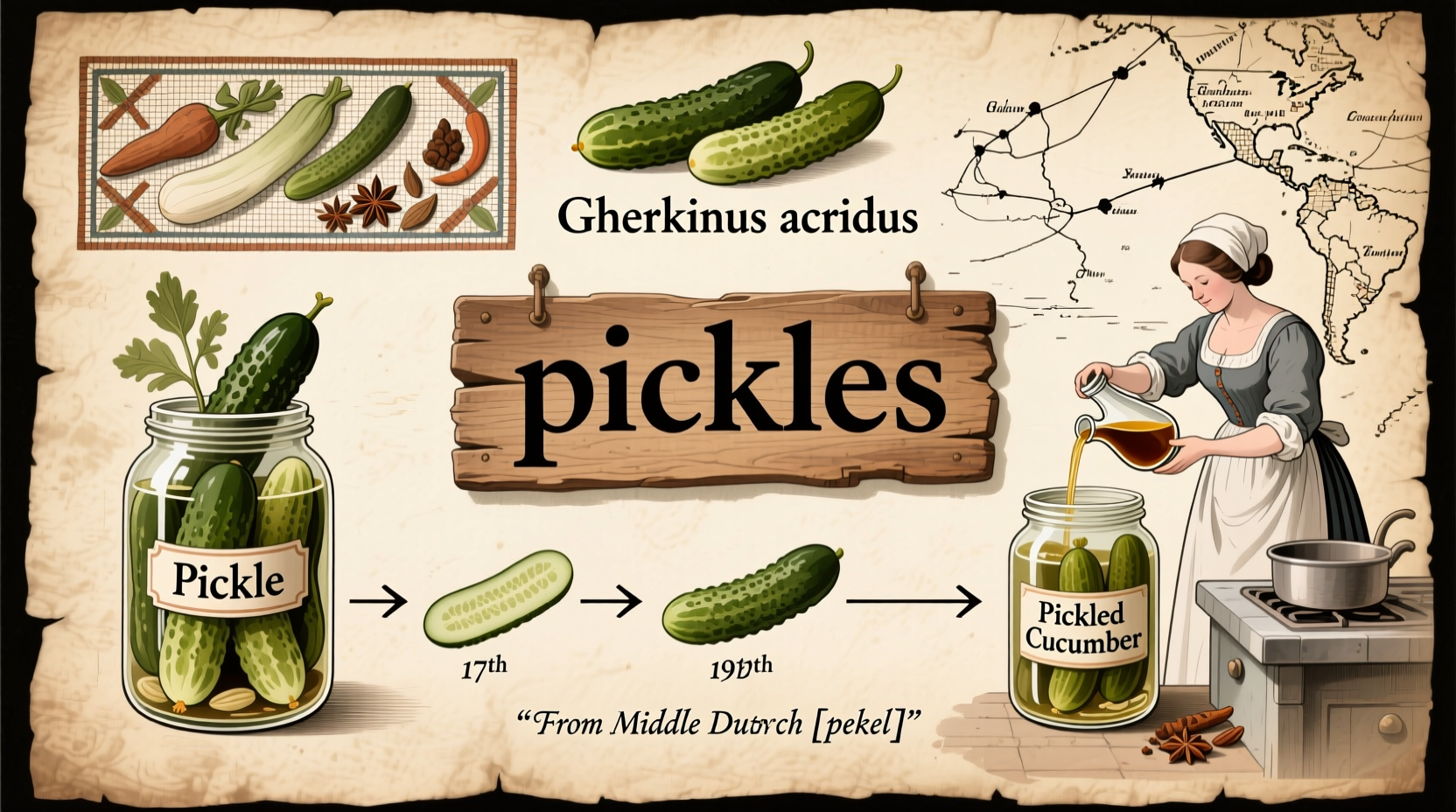 why are pickled cucumbers called pickles origins more