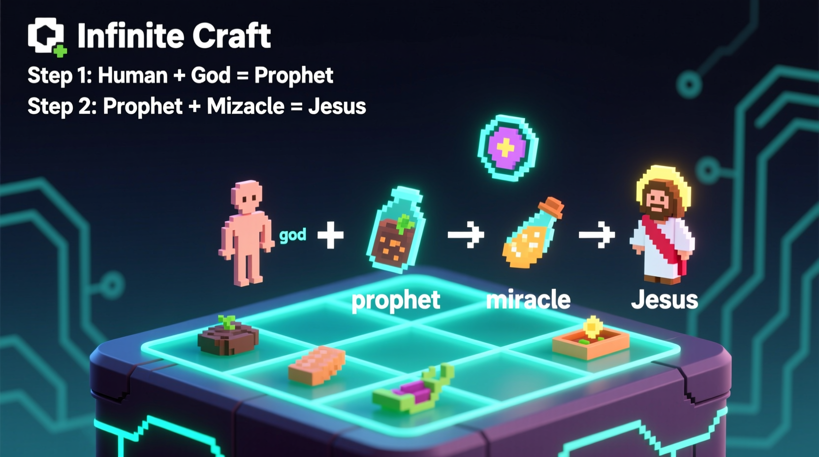 how to make jesus in infinite craft