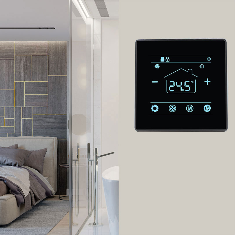 Hotel Smart Air Conditioning Controller Split Touch Screen Thermostat HTW-61-EW001-B