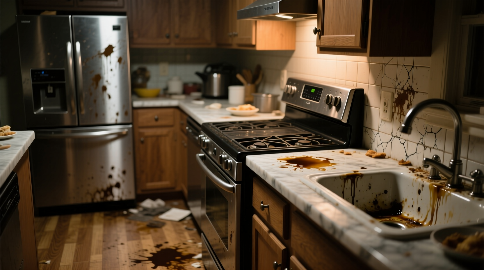 commonly stained kitchen surfaces