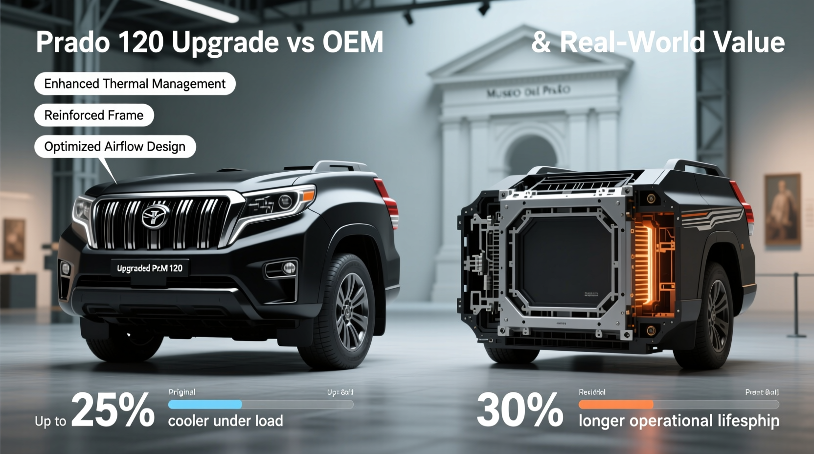 prado 120 upgrade vs oem
