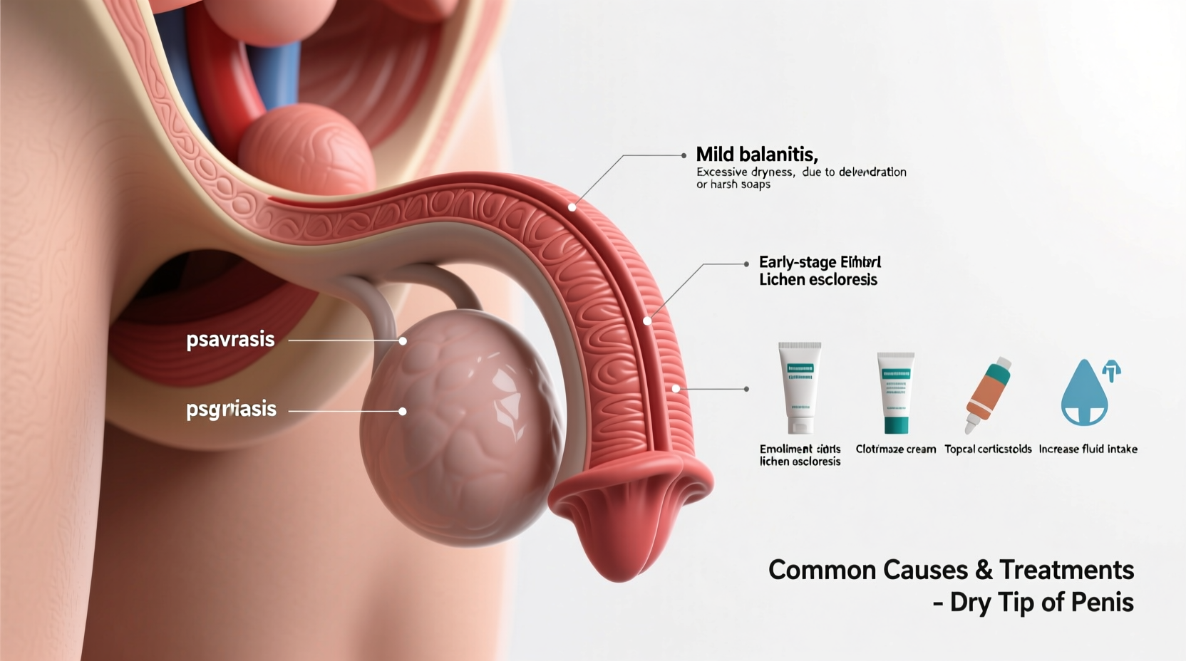 dry tip of penis common causes and effective treatments