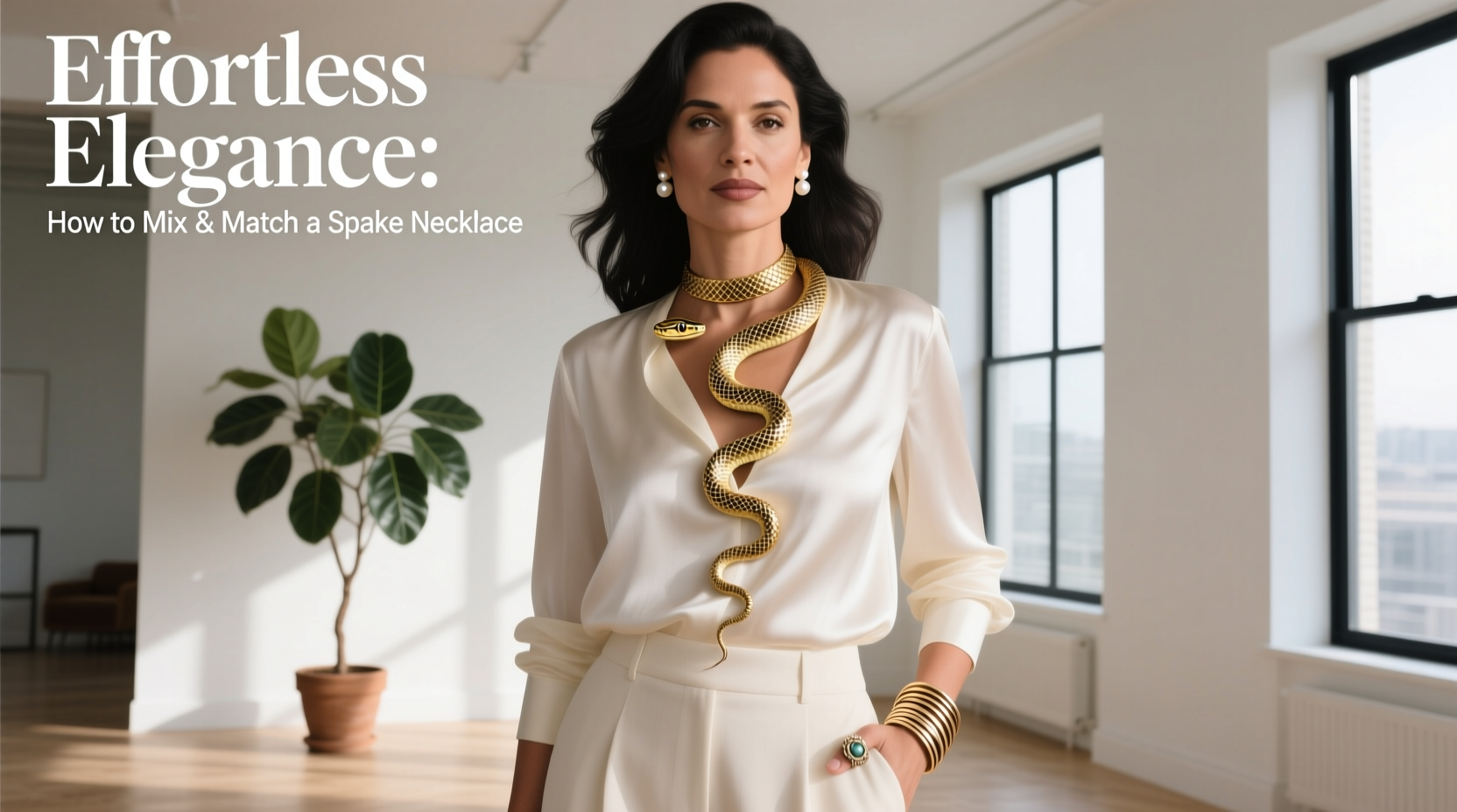 effortless elegance how to mix and match a snake necklace with your favorite jewelry
