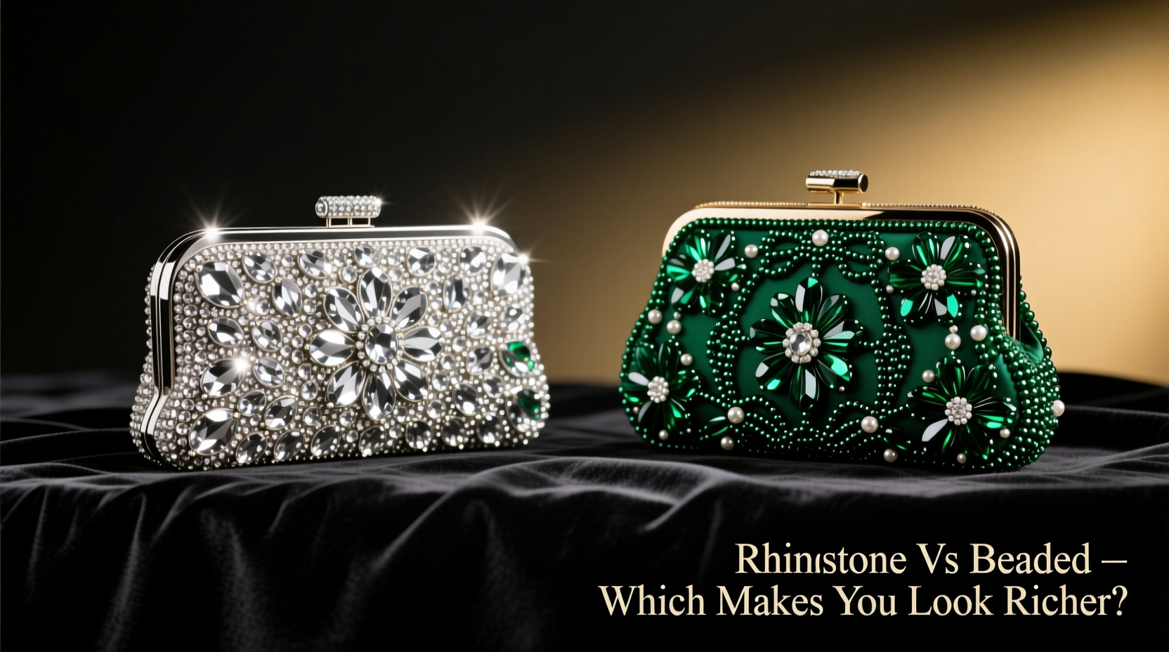 rhinestone vs beaded evening bags which one makes you look richer