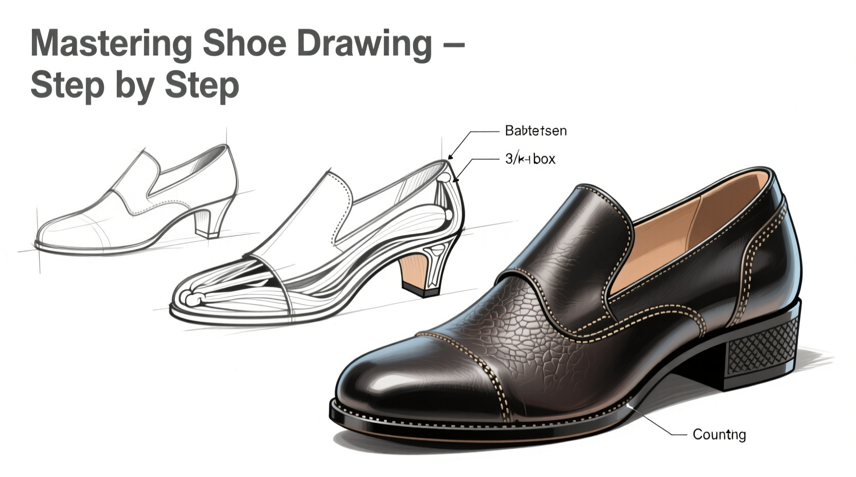 mastering shoe drawing step by step techniques for realistic and stylish footwear illustrations