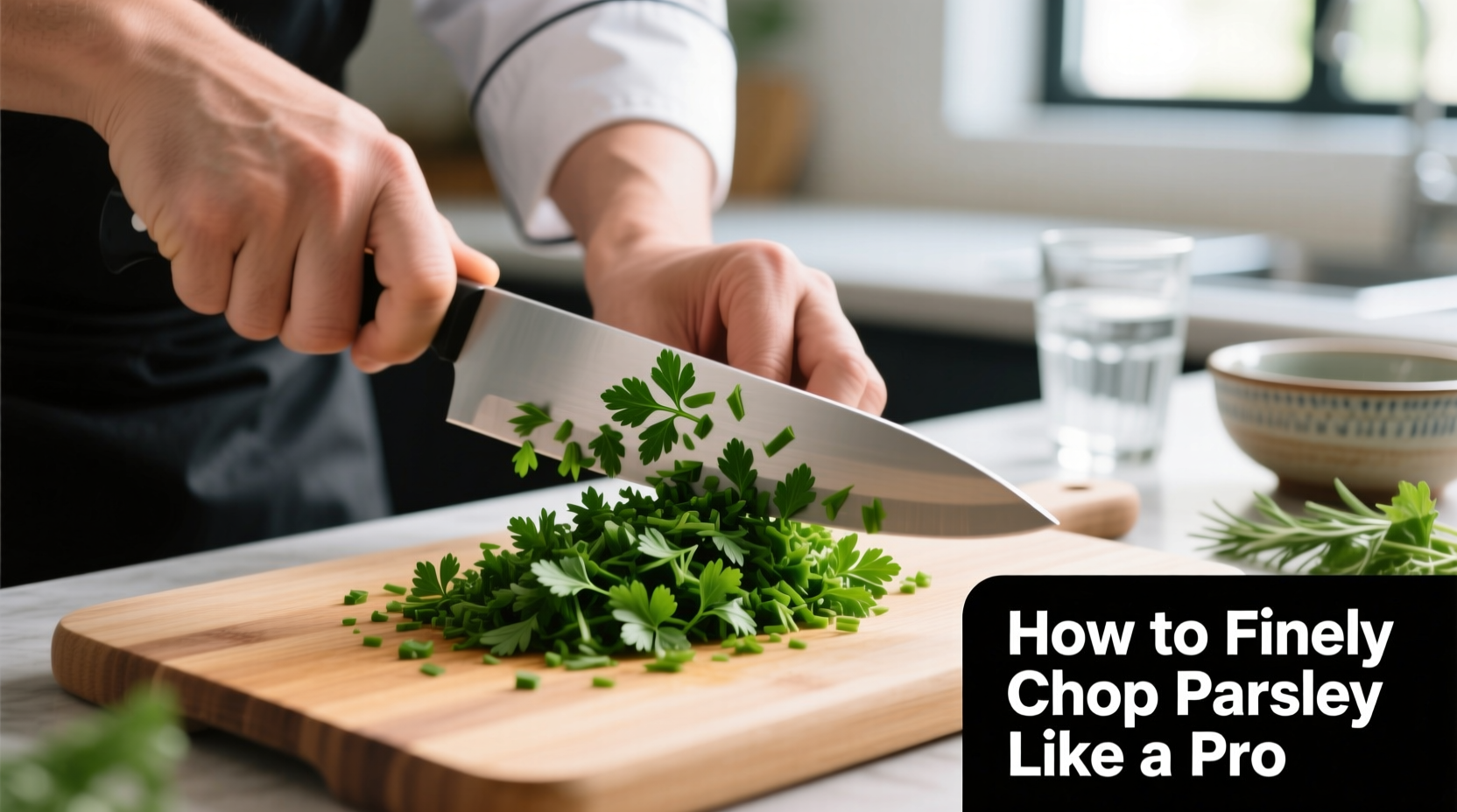 how to finely chop parsley