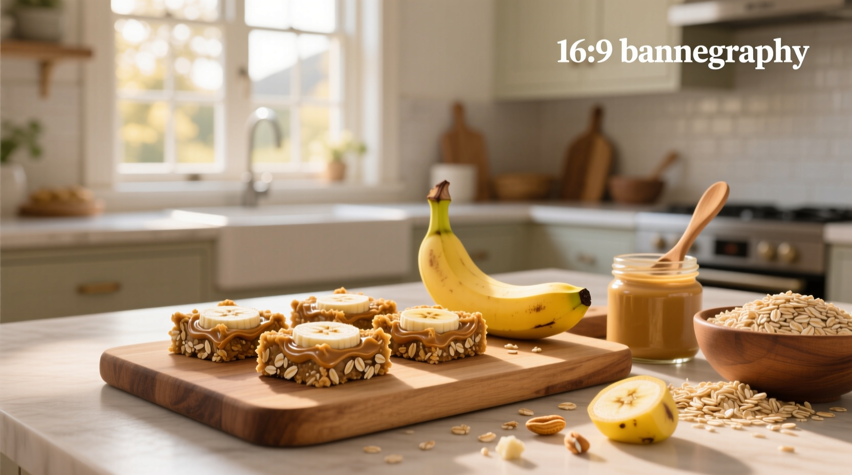 3 ingredient banana peanut butter oat bars