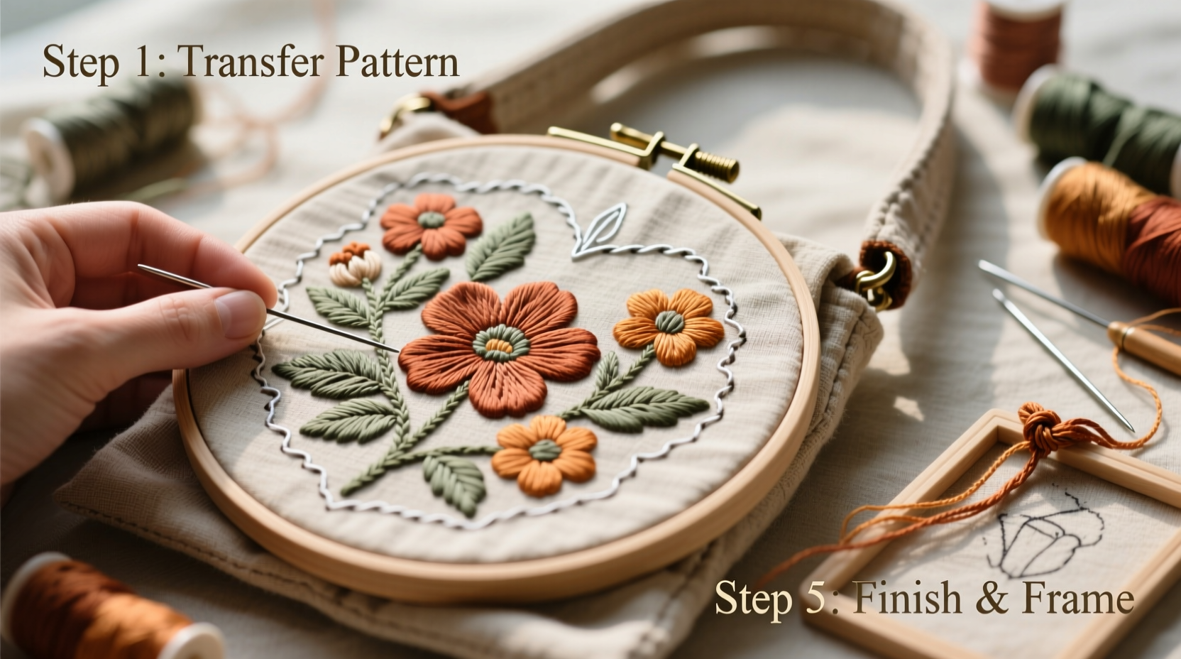 step by step guide to beautifully embroidering your own hobo purse