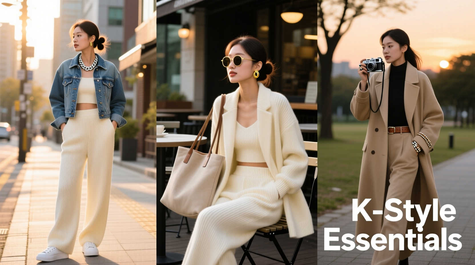 how to effortlessly style and accessorize a korean style knitted pants set for every occasion