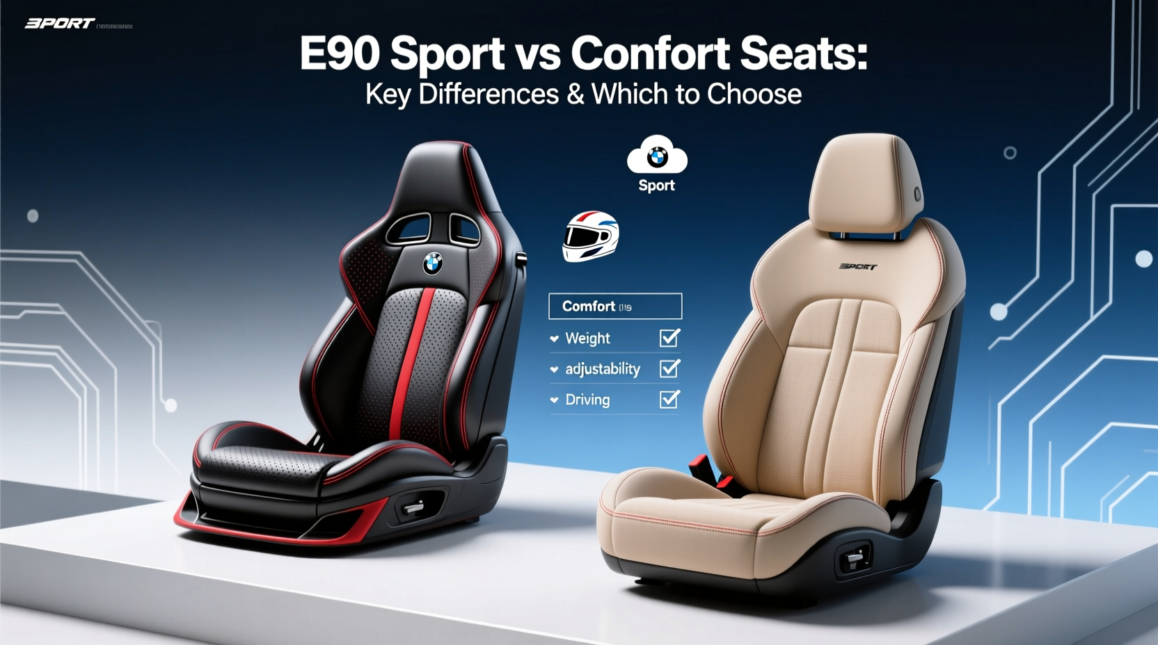 e90 sport vs comfort seats