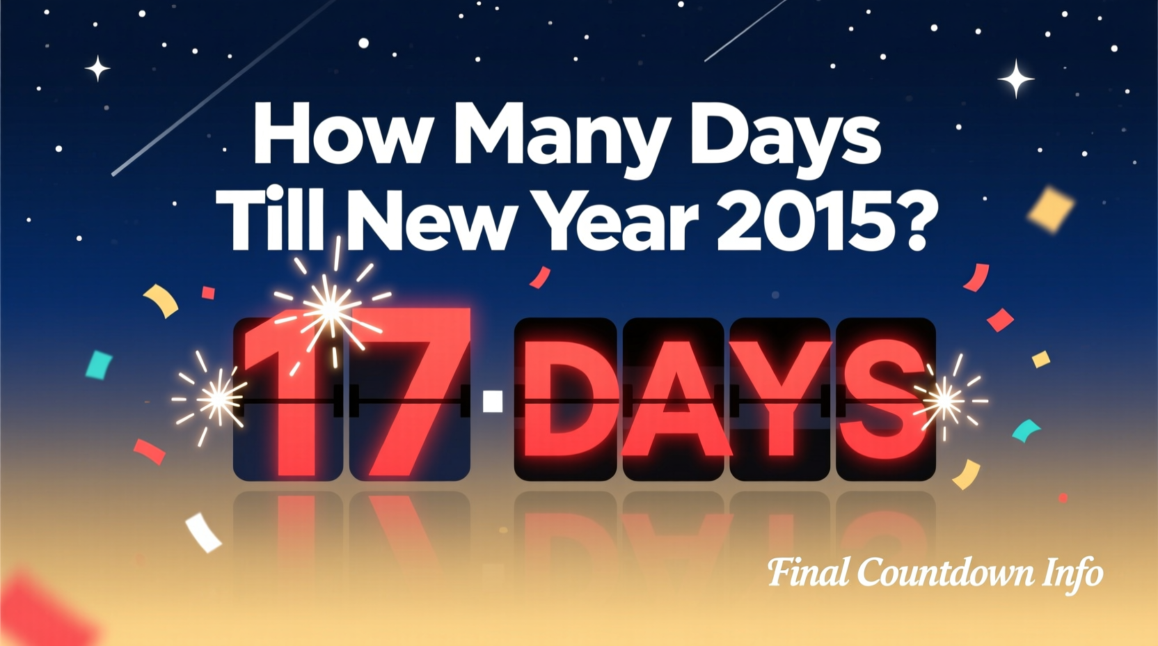 How Many Days Till New Year 2015? Final Countdown Info, image size:1664x928