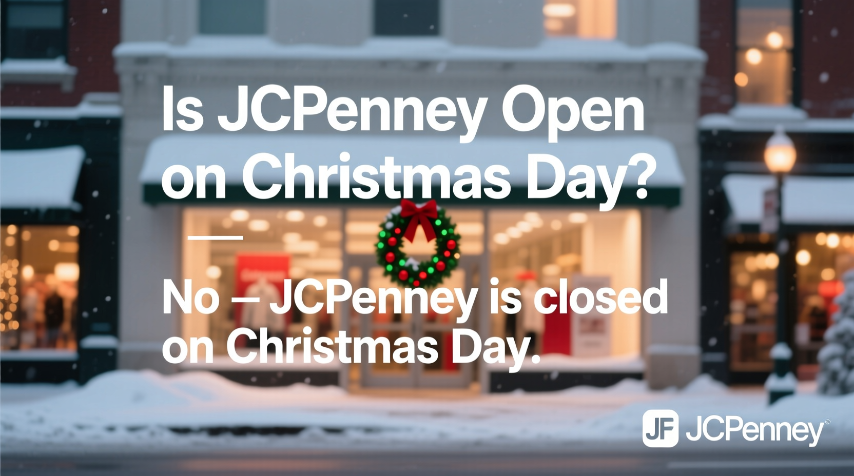 is jcpenney open on christmas day
