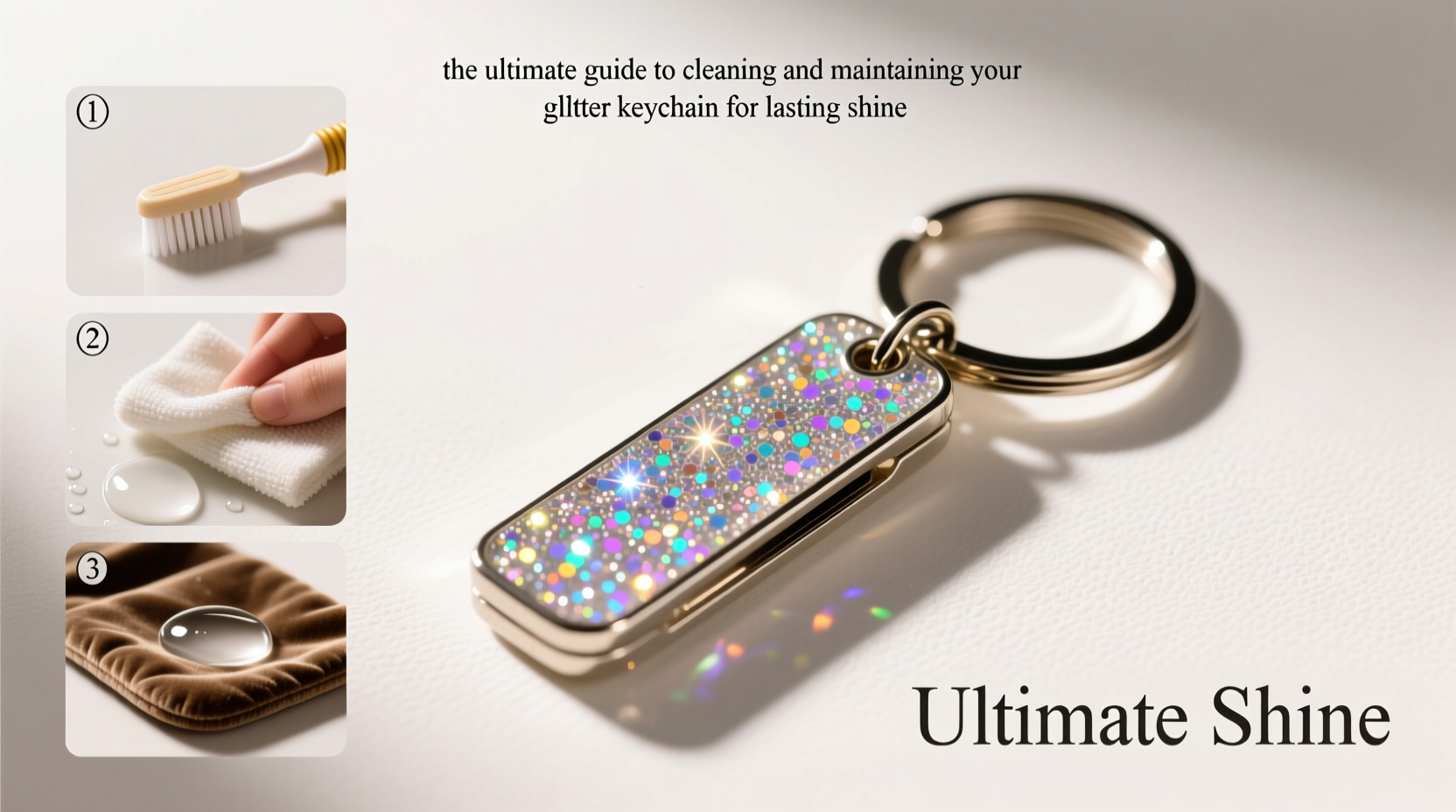 the ultimate guide to cleaning and maintaining your glitter keychain for lasting shine