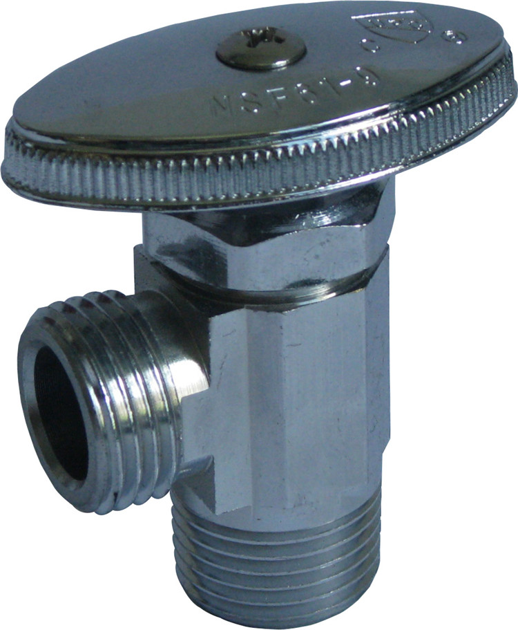Exquisite craftsmanship Bathroom brass Angle valve with zinc alloy handle