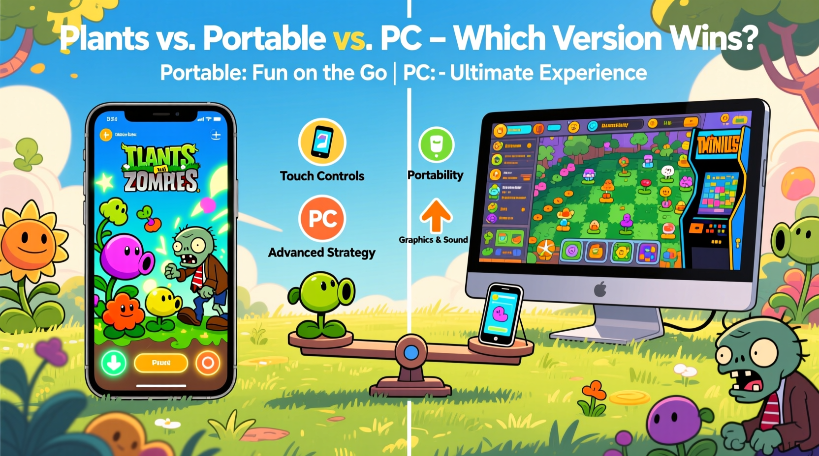 plants vs zombies is the portable version worth it or should you stick with the pc game